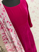 Magenta velvet anarkali - kasumi.in